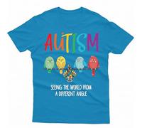 Seeing The World Autism Awareness Day Promoting Love and Acceptance T-Shirt #AD Sapphire 3-4 Years