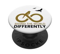 Seeing The World Different Autism Awareness Infinity Symbol PopSockets Adhesive PopGrip