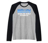 Seeing The World Differently Autism Awareness Raglan Baseball Tee
