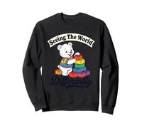 Seeing The World Differently Bear Autism Awareness Sweatshirt