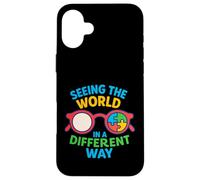 Seeing The World In A Different Way Autism Awareness Puzzle Case for iPhone 16 Plus