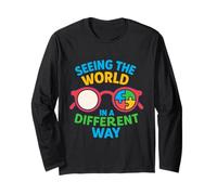 Seeing The World in A Different Way Autism Awareness Puzzle Long Sleeve T-Shirt