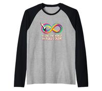 Seeing The World in Full Color Neurodiversity Awareness Raglan Baseball Tee
