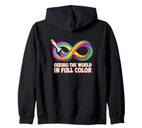 Seeing The World In Full Color Neurodiversity Awareness Zip Hoodie