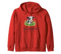 Seeing Things From Your View Is Quite A Stretch Funny Cow Zip Hoodie
