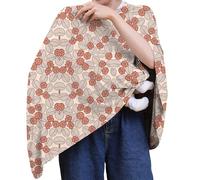 Seejoy Multi-use Nursing Cover for Breastfeeding, 360°Full Coverage Nursing Poncho, Rayon Soft & Breathable Breastfeeding Cover up (Smooth Rayon, Floral Leaf)