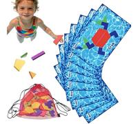 S nd Splash Pool Game, Swimming Pool Toys, Multicolor, Includes 40 Multi-Shape Sinking Toys, 18 Challenge Cards, Kids Swimming Activity Game, For Outdoor Summer, Easy To Use And Store