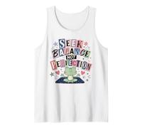 S alance Not Perfection Meditating Frog Yoga Tank Top