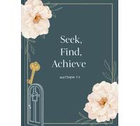 Seek, Find e Achieve - Writing Journal, 90GSM, Ruled, Paperback, Bible verses, Christian Journal