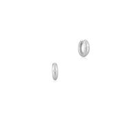 Seek + Find Shine Dome Silver Huggies - Silver