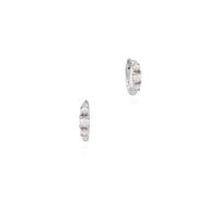 Seek + Find Worthy Silver Freshwater Pearl Huggies - Silver