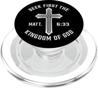 S irst The Kingdom Matthew 6 33 Bible Verse Christian PopSockets PopGrip for MagSafe