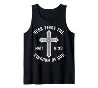 S irst The Kingdom Matthew 6 33 Bible Verse Christian Tank Top