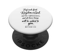 Seek First The Kingdom Of God Scripture Prayer Matthew 6:33 PopSockets Adhesive PopGrip