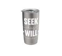 Seek His Will Proverbs 3:6 Uplifting Christian Message Stainless Steel Insulated Tumbler