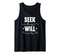 Seek His Will Proverbs 3:6 Uplifting Christian Message Tank Top
