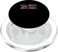 Seek Justice Love Mercy Walk Humbly | God Religion Cross PopSockets PopGrip for MagSafe