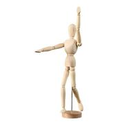 SEEK RARE 12.4 Inch Artists Wooden Manikin Flexible Body Joints Human Figure Puppet Model Wood Male Mannequin Ornament Stand for Home Office Desk Decor Sketching Drawing Painting