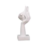 SEEK RARE Thinker Statue Creative Women Face Art Statue Abstract Character Crafts Ornaments Decorative Face Sculpture Figurine for Home Office Desktop Decor White A