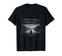 Seek The Forest Find Yourself Cottagecore Nature Art T-Shirt