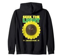 Seek The Light Positive Happy Statement Zip Hoodie