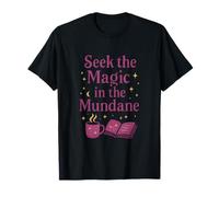 Seek the Magic in the Mundane Magenta Gold Stars T-Shirt