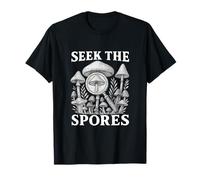 Seek The Spores Mushroomcore Mycology Forager T-Shirt