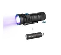 Seeker 4 Mini Cool White Light EDC Torch With 365nm UV Light Black + iMorse