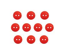 Seeking ROAM Buttons 2 Hole, 1/2 Inch, Resin, 10 Pieces (Red)