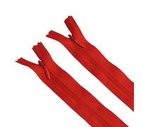 Seeking ROAM Invisible Zippers, Nylon Coil, #3, 2 Pieces (Red, 14")