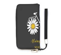 SEEKJOYS Ladies Wallet Always Take The Scenic Route Large Women Wallets Card Holder Clutch Stylish Wallet with Wrist Strap Long Womens Purse for Cards,Coin
