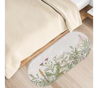 SEEKJOYS Shag Area Rugs for Bedroom Living Room Decor Wild Flowers Indoor Ultra Soft Fuzzy Plush Rug 50x120cm Herbs Shaggy Throw Rug Anti-skid Fluffy Carpet
