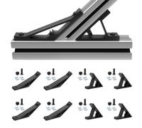 Seekliny 8 pcs 2020 45/135 Degree Angle Corner Bracket Black 2020 Extrusion Hardware T-Slot V-Slot Accessories with Screws and Nuts for 2020 Aluminum Extrusion Connector 3D Printer Accessories
