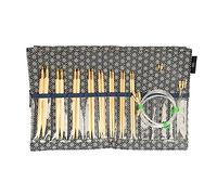 Seeknit Circular Knit Set, Bamboo, Blue, Mittelgroße/Große