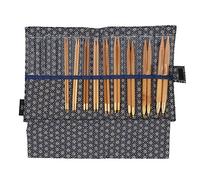 Seeknit Circular Knitting Needles Set, Bamboo, Blue, Mittelgroße/Große