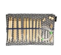 Seeknit Circular Knit Set, Bamboo, Blue, Mittelgroße/Große