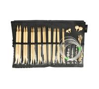 Seeknit KA57829-04 Circular Knitting Set, Bamboo, Black, Medium/Large