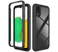 SEEKOO Clear Case for Samsung Galaxy A03 Core, Military Grade Full Body Rugged Armor Case Cover, Heavy Duty Dropproof Shockproof Case - Black