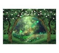 SeekPro 5x3ft Fabric Spring Enchanted Garden Backdrop Forest Fairy Woodland Background Wedding Baby Shower Birthday Party Banner Cake Smash Decor Studio Portrait Prop Backdrop SK6255A