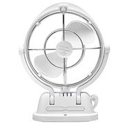 SEEKR Sirocco II, 7010CAWBX, 3-Speed, 360 Degree Airflow, Direct Wire Gimbal Fan, 125/185 CFM, 12/24V, White, 17.8cm Blade