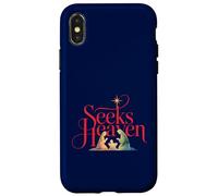 Seeks Heaven Nativity Scene Funny 67 Meme Christian Humor Case for iPhone X/XS