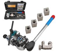 SEEKSELF 45-Degree Brake Line Flaring Tool Kit for Single, Double and Bubble Flares, 3/16", 1/4", 5/16", 3/8" and 4.75mm Steel Copper Metal Tubing, with Tubing Cutter