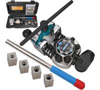 SEEKSELF Professional Brake Line Flaring Tool Kit for 45 Degree Single, Double and Bubble Flares, 3/16", 1/4", 5/16", 3/8" and 4.75mm Steel Copper Metal Tubing, Black