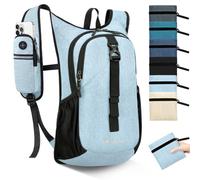 Seektop 15L Small Hiking Backpack for Women Men, Lightweight Hiking Packable Daypack with Phone Pocket for Travel Camping (Sky Blue, 15L)
