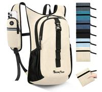 Seektop 15L Small Hiking Backpack for Women Men, Lightweight Hiking Packable Daypack with Phone Pocket for Travel Camping, Beige, 15 Liters, Hiking, Camping, Travel, Leisure