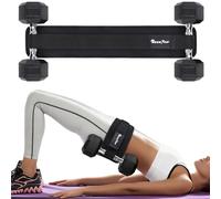 Seektop Adjustable Hip Thrust Belt Slip-Resistant Padding Booty Belts for Glutes - Fits Dumbbells Kettlebells Plates Up to 400 LBS for Gym Home & On-The-Go Workouts