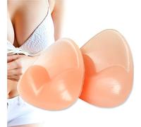 SEEKUP Bra Pad Breast Enhancers, Triangle Silicone Bra Insert Waterproof Bra enhancement for Swimsuit Bikini Sport Bra, Skin, A-C