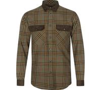 Seeland Banff Shirt Grape Leaf/Terracotta Check - Trim details with fake suede, Elbow patches