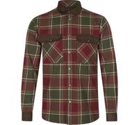 Seeland Banff Shirt Red check - Trim details with fake suede, Elbow patches,