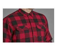 Seeland Canada shirt Red check 60 gram quilted lining, press studs